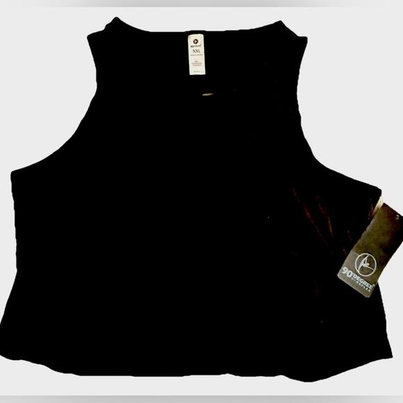 90 Degree Reflex Women’s Black Cropped Top Workout Tank Top XXL NWT - Picture 3 of 7